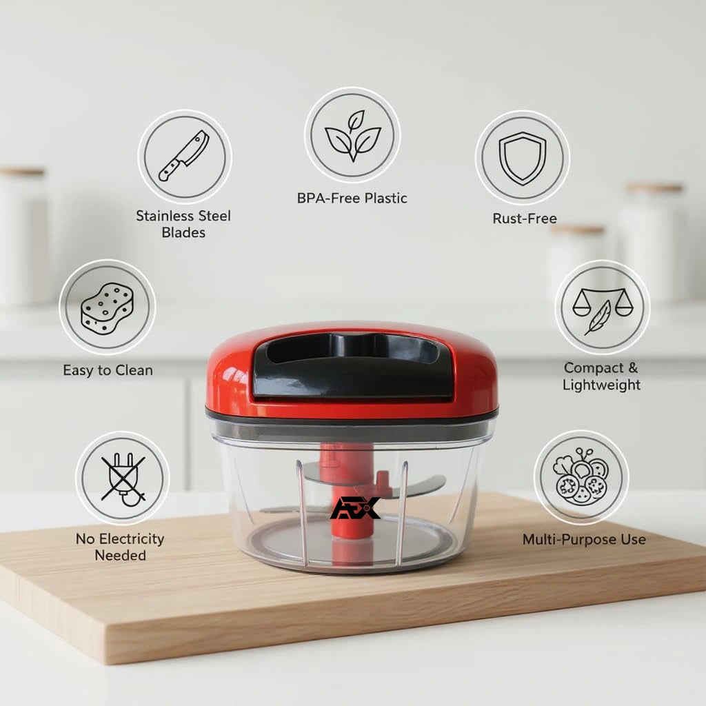 AEX Pull-String Hand Chopper 550ml – Kitchen Glora