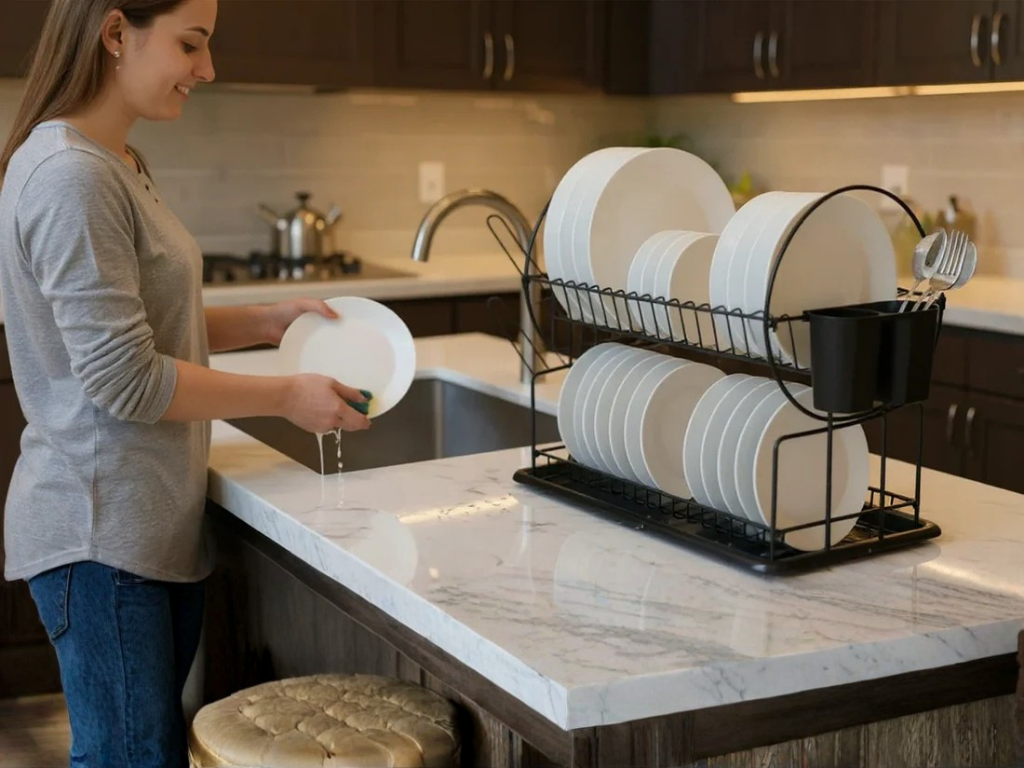 Tool-Free Dish Rack Assembly Guide