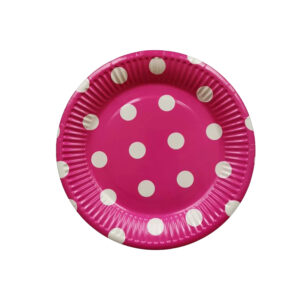 Pink Polka Dot Disposable Paper Plates for All Occasions