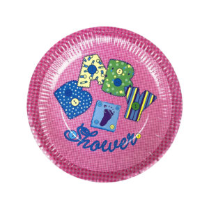 Pink Baby Shower Paper Plates