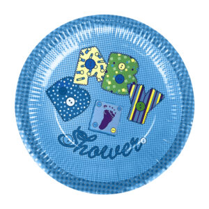 Blue Baby Shower Paper Plates