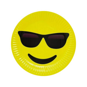 Sunglasses Emoji Paper Plates