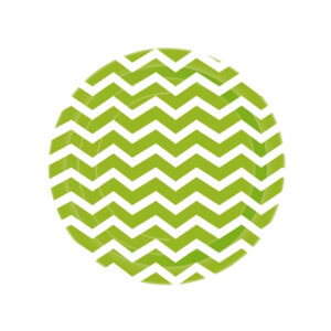 Green Zigzag Disposable Paper Plates Party Supplies