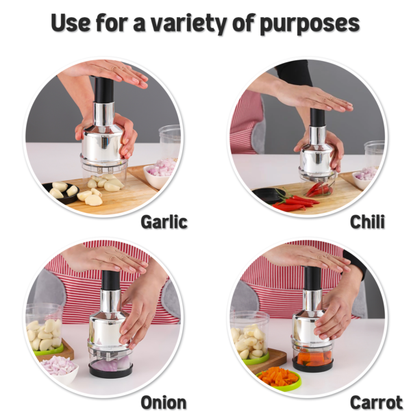 Manual Hand Onion Food Press Chopper Cutter KitchenGlora UK