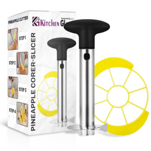 Pineapple Corer and Slicer Tool Set | Heavy Duty Stainless Steel Pineapple Cutter