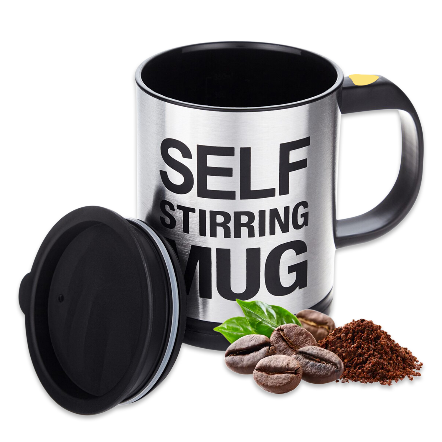 Grand Star Self-Stirring Mug Black/Silver SM-34337 - Best Buy