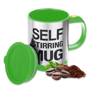 AEX Green Automatic Self Stirring Coffee Mug | Double Walled Self Mixing Cup