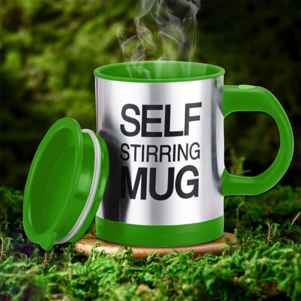 coffee gifts for men Self Stirring Mug Green - KitchenGlora UK