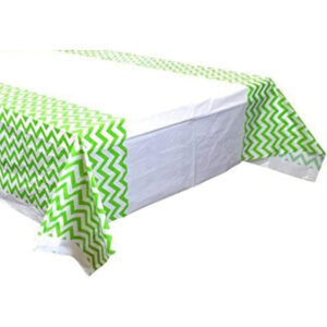 Green Zigzag Plastic Tablecloths