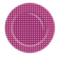 10X Dark Pink Disposable Strong Small Polka Dot High Quality Paper Plates Party Supplies