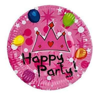 10X Pink Happy Party Disposable Strong High Quality Paper Plates