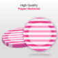 10X Pink Stripes Disposable Strong High Quality Paper Plates Party Supplies 1
