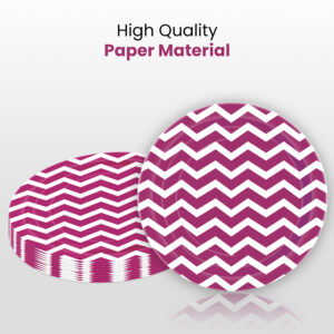 10X Purple Zigzag Disposable Strong High Quality Paper Plates Party Supplies 1 1