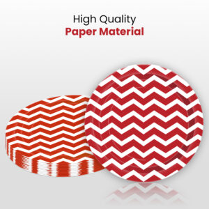 10X Red Zigzag Disposable Strong High Quality Paper Plates Party Supplies 1 1