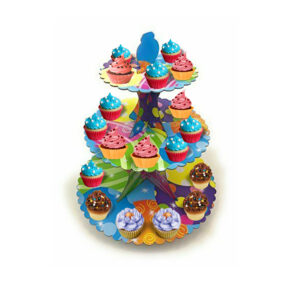 3 Tier Balloon Blue Cupcake Stand Muffin Holder Cartoon Disney Birthday Kids Party Tree Rack1