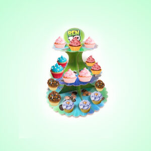 3 Tier Ben Ten Cupcake Stand Muffin Holder Cartoon Disney Birthday Kids Party Tree Rack1 1