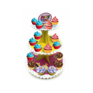 3 Tier Party Time Cupcake Stand Muffin Holder Cartoon Disney Birthday Kids Party Tree Rack1