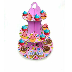 3 Tier Pink Cupcake Stand Muffin Holder Cartoon Disney Birthday Kids Party Tree Rack1