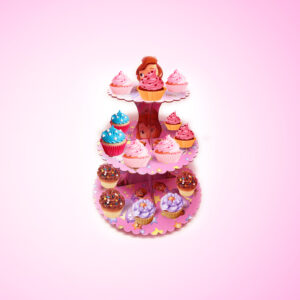 3 Tier Sofia the first Cupcake Stand Muffin Holder Cartoon Disney Birthday Kids Party Tree Rack1 1