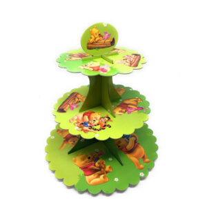 3 Tier Winnie the Pooh Paper Cupcake Stand 3 Tier Cupcake Stand Cupcake Holder Tower Stand Cupcake Display Stand Paper Cardboard Cake Stands 1