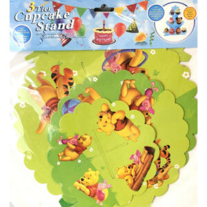 3 Tier Winnie the Pooh Paper Cupcake Stand 3 Tier Cupcake Stand Cupcake Holder Tower Stand Cupcake Display Stand Paper Cardboard Cake Stands 2