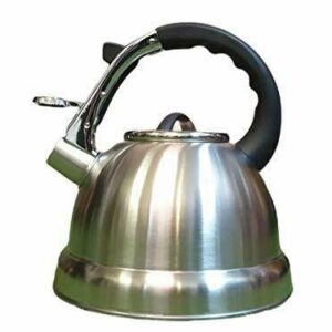 Whistling Kettle Camping  Stainless Steel Gas Induction Stove top Kettle Silver 