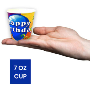30X Happy Birthday Balloon Disposable Tea Coffee Hot Cold Drinks Party Wedding Strong Paper Cups 5