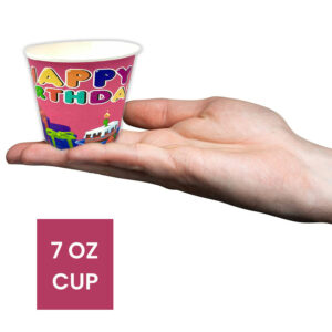 30X Pink Happy Birthday Disposable Tea Coffee Hot Cold Drinks Party Wedding Strong Paper Cups 2