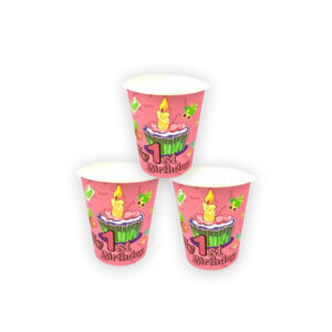 30X Pink My First Birthday Disposable Tea Coffee Hot Cold Drinks Party Wedding Strong Paper Cups 7