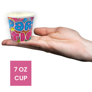 30X Pink Party Time Disposable Tea Coffee Hot Cold Drinks Party Wedding Strong Paper Cups 2