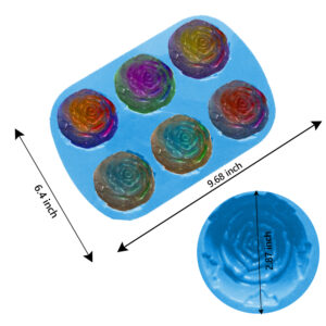 Blue Flower Shape Silicone Non Stick Chocolate Ice Baking Tray Mould