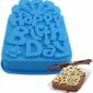 Blue Large Oven Proof Non Stick Happy Birthday Silicone Cake Baking Mould