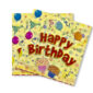 Happy Birthday Double Cake Yellow Disposable 2 Ply Paper Napkins Serviettes Occasion Party Tableware 1
