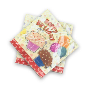 Happy Birthday Muffin Disposable 2 Ply Paper Napkins Serviettes Occasion Party Tableware 7