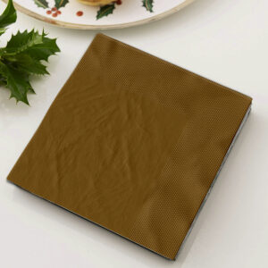Plain Brown Disposable 2 Ply Paper Napkins Serviettes Occasion Party Tableware 1