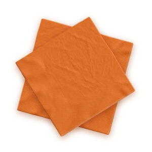 Plain Orange Disposable 2 Ply Paper Napkins Serviettes Occasion Party Tableware 1