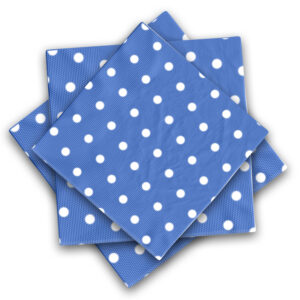 Polka Dot Blue Disposable 2 Ply Paper Napkins Serviettes Occasion Party Tableware 1
