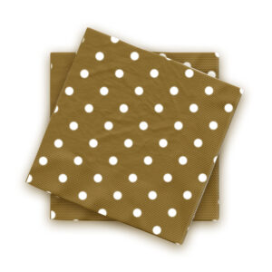 Polka Dot Brown Disposable 2 Ply Paper Napkins Serviettes Occasion Party Tableware 1