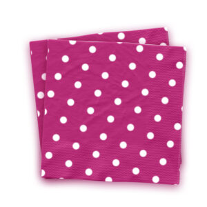Polka Dot Dark Pink Disposable 2 Ply Paper Napkins Serviettes Occasion Party Tableware 1