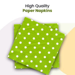 Polka Dot Green Disposable 2 Ply Paper Napkins Serviettes Occasion Party Tableware 2