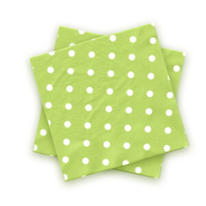 Polka Dot Light Green Disposable 2 Ply Paper Napkins Serviettes Occasion Party Tableware 1
