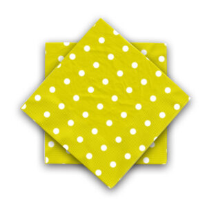 Polka Dot Yellow Disposable 2 Ply Paper Napkins Serviettes Occasion Party Tableware 1