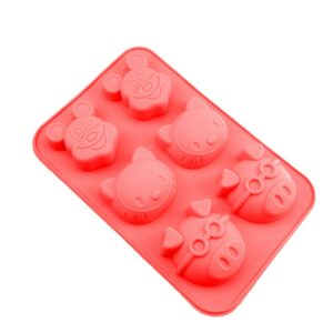 Red Cartoon Shape Silicone Non Stick Chocolate Ice Baking Tray Mould