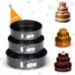 Set Of 3 18 20 22 CM Round circle Aluminum Mould Mould Birthday Cake Decorating Baking Tin Tray