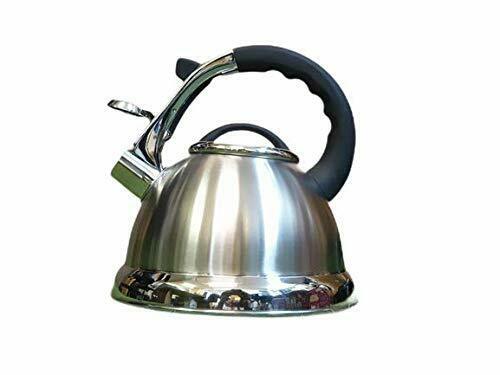 Stainless Steel Whistling Stove top Camping Kettle 2.5 L with Phenolic Handle 