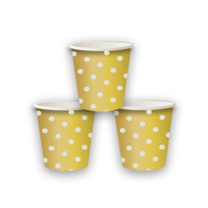 Yellow polka dot cups 1
