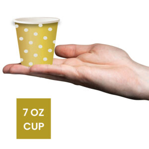 Yellow polka dot cups 2