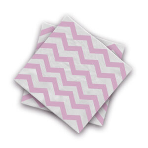 Zigzag Pink Disposable 2 Ply Paper Napkins Serviettes Occasion Party Tableware 1