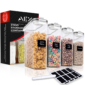 AEX 4pcs Cereal Pantry Food Storage Containers With Airtight Lid