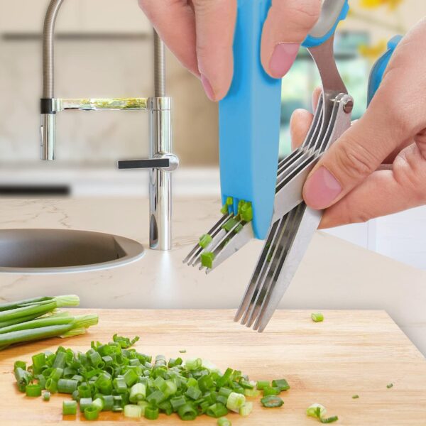 1pc Herb Scissors Leaf Herb Stripper, Stainless Steel 5 Blade Kitchen  Scissors,Peelers for Kitchen,for Chopping Chive, Vegetables, Salad